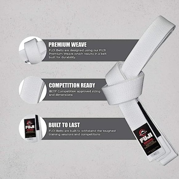 FUJI Brazilian Jiu Jitsu Premium Cotton Blend BJJ Belt Size C3 - Picture 2 of 3